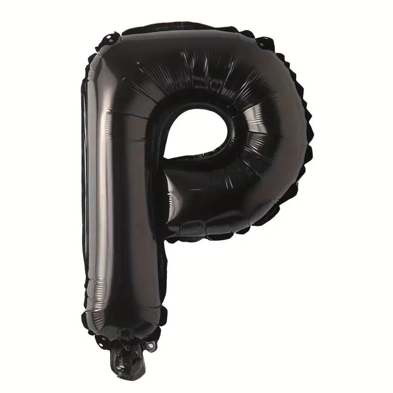 Customized alphabet foil balloons in Black color