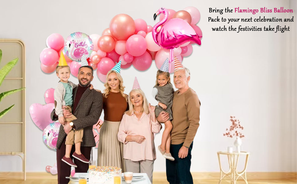 Party Town 48-Piece Flamingo Balloon Kit: Tropical Pink Pastel Arch Decorations