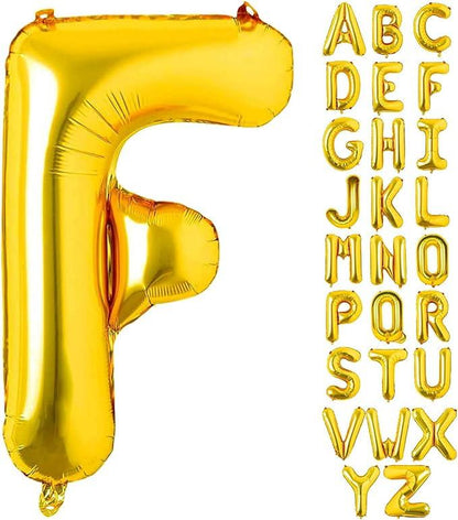 Customized alphabet foil balloons in Golden color