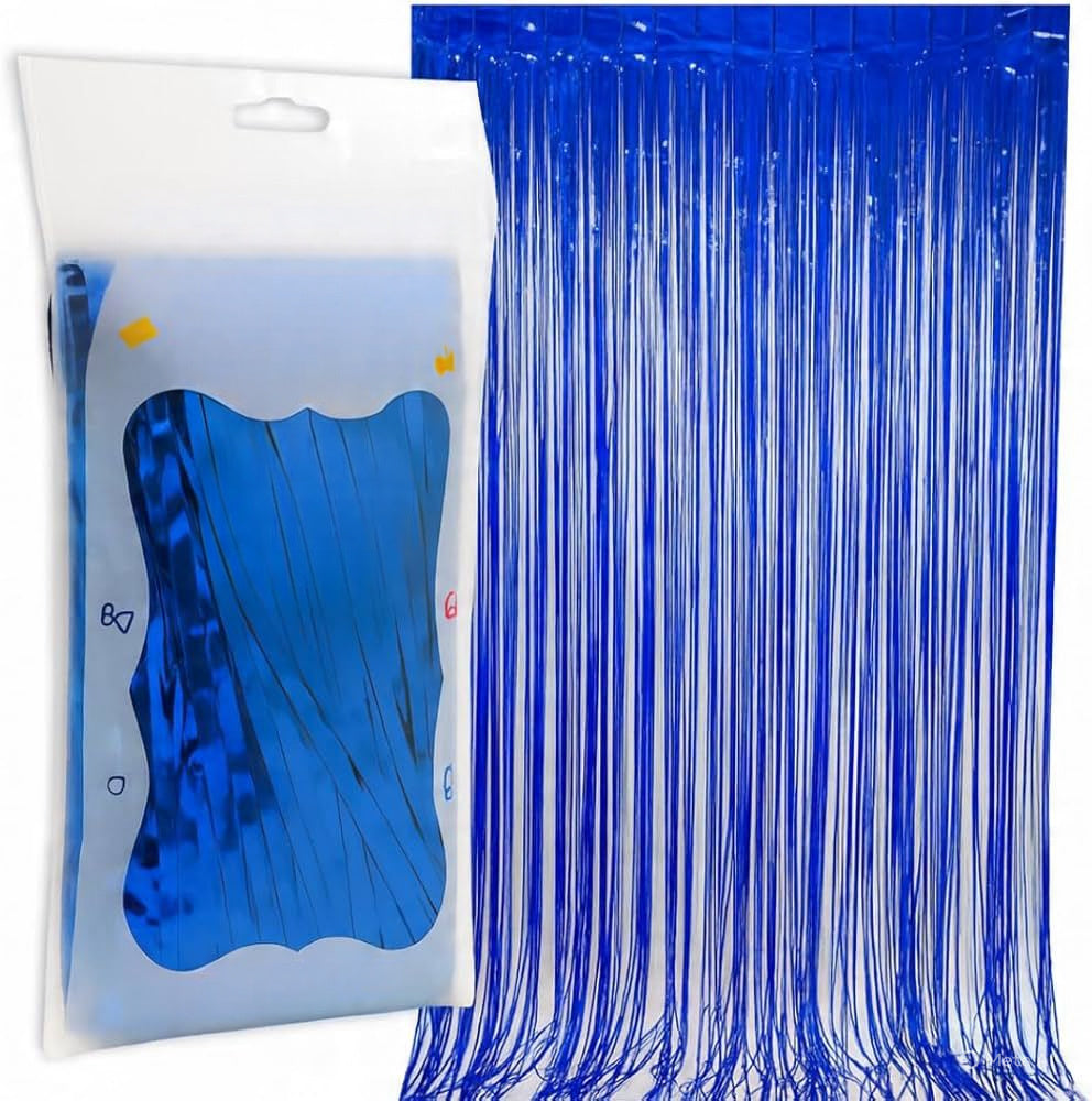 Foil Fringe Curtain Backdrop for Party Decoration - 1 Pc