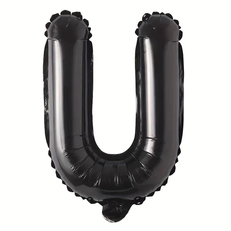Customized alphabet foil balloons in Black color