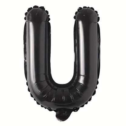Customized alphabet foil balloons in Black color