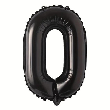 Customized alphabet foil balloons in Black color