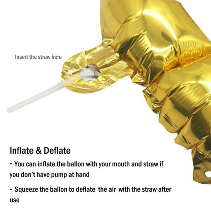 Birthday Party Decoration Shinny Chrome Balloons and Letter Foil Balloons Set of 62 Pcs