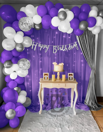 Boy birthday Themes 76 pcs set light curtains balloons more