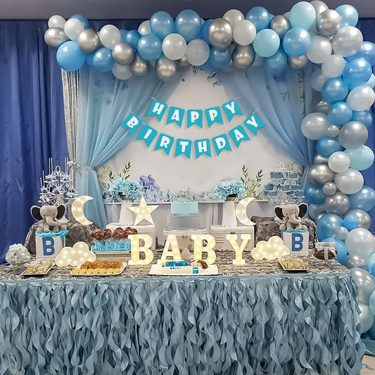 Blue Birthday Decoration Kit 68 items