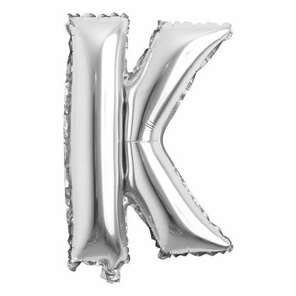 Customized alphabet foil balloons in silver colour
