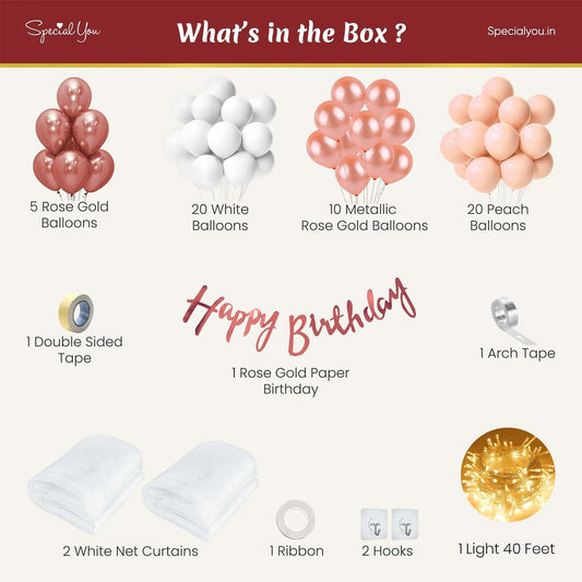 Birthday Decoration Kit for Girls Party Decor 64 PCs Theme set