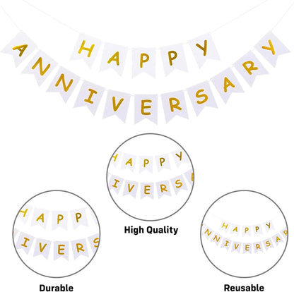 Happy anniversary Car Boot Decoration Combo, Love Foil Balloon For Decoration 25 PCs