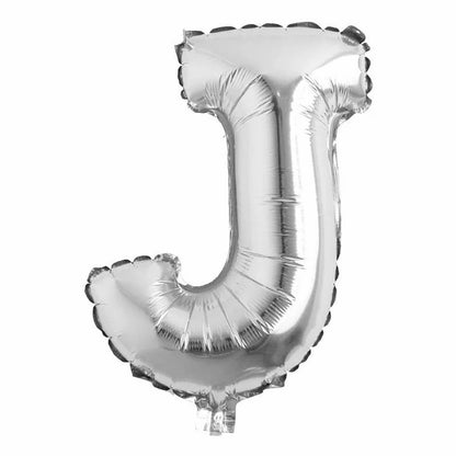 Customized alphabet foil balloons in silver colour