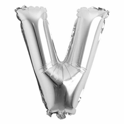 Customized alphabet foil balloons in silver colour