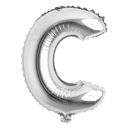 Customized alphabet foil balloons in silver colour