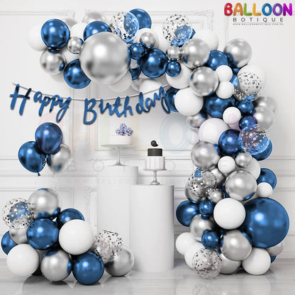 Birthday Decoration kit 69 pieces chrome metallic balloons Theme pack