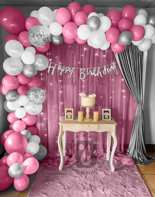 Boy birthday Themes 76 pcs set light curtains balloons more