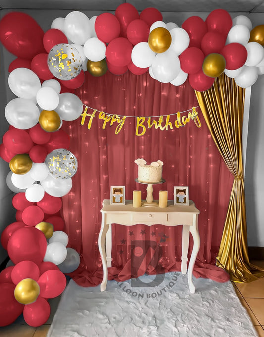 Princess Birthday decoration 76 Pcs pack backdrop curtains lights balloons etc