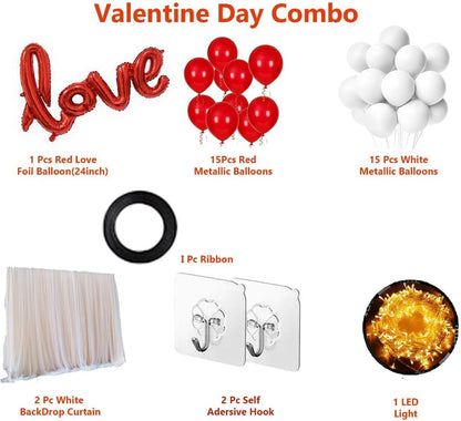 Romantic anniversary or valentine's cabana Theme 37 pcs pack