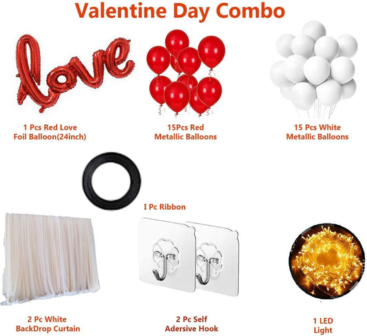 Romantic anniversary or valentine's cabana Theme 37 pcs pack