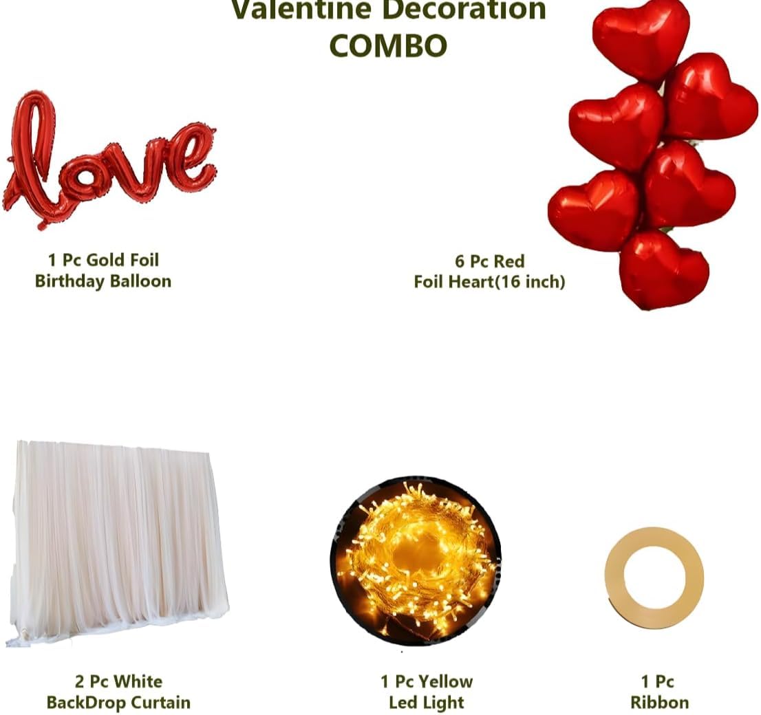Romantic anniversary or valentine's cabana Theme 11 pcs pack