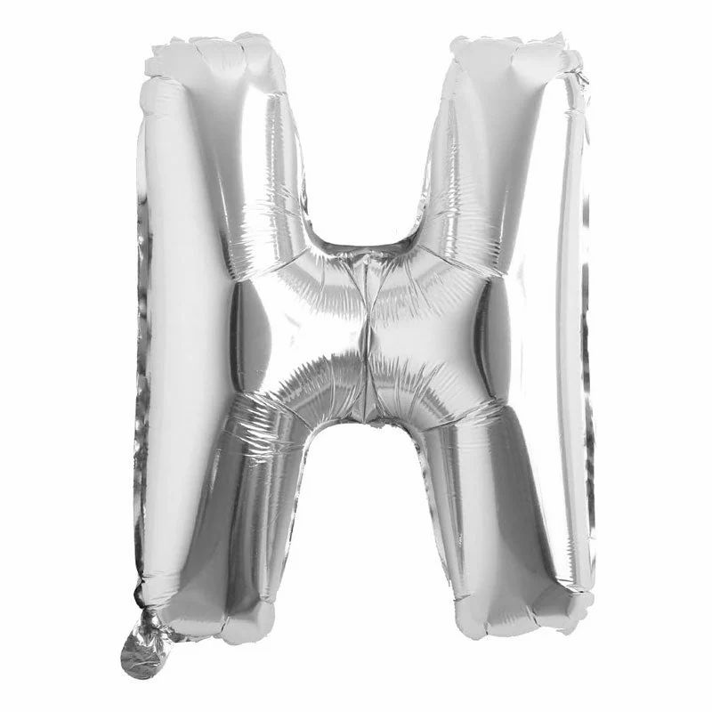 Customized alphabet foil balloons in silver colour