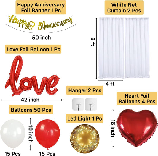 Canopy Tent Decoration for Anniversary 61 pcs set