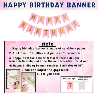 Unicorn Theme Birthday Decoration Kit – 50 pcs combo