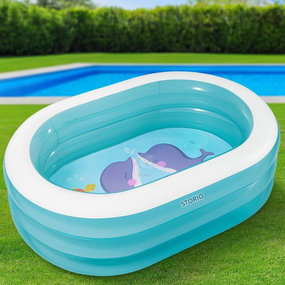 64 x 42 inches Inflatable Swimming Pool for Kids & Family 162x106x45 cm